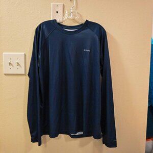 Columbia Men's PFG Logo Long Sleeve Fishing Shirt (Navy, XXL)